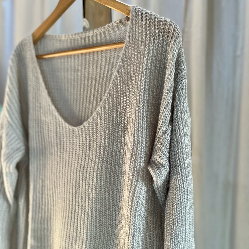 SHE IN long sweater grey small